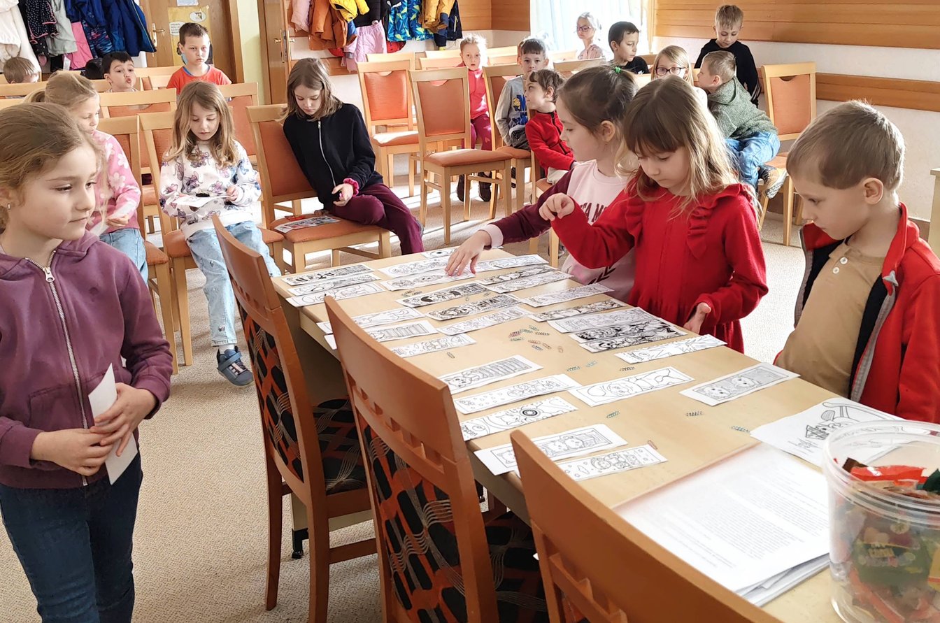 1. třída v knihovně