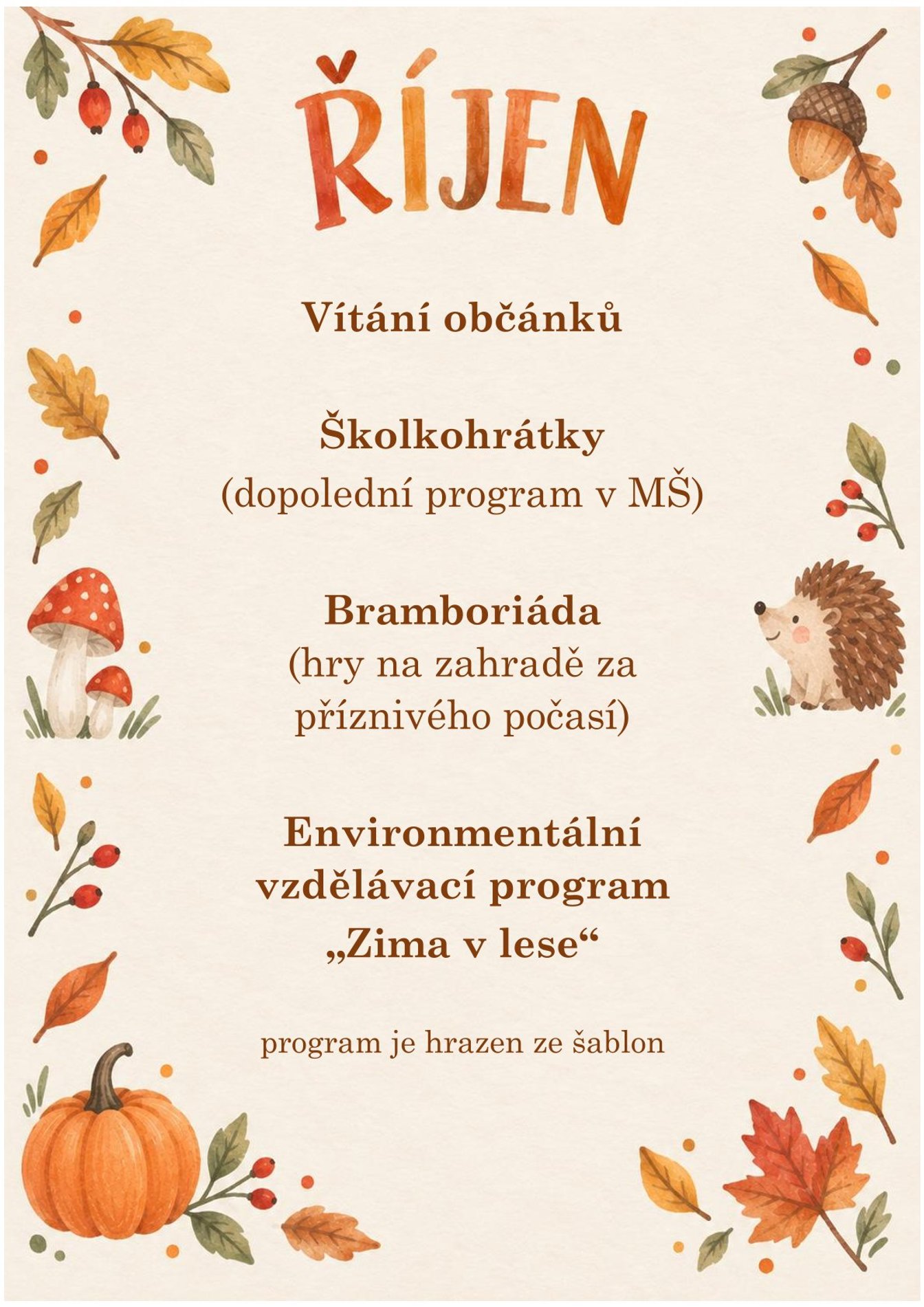 AKCE ŘÍJEN - 1