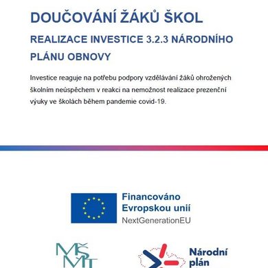 Doučování žáků škol – Národní plán obnovy